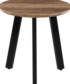 Rousseau Couchtisch-Set Aziz - Ø50x50cm und Ø80x45cm - Mangoholz/schwarz