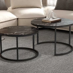 Rousseau Couchtisch-Set Boston Dekor Marmor