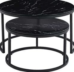 Rousseau Couchtisch-Set Boston Dekor Marmor