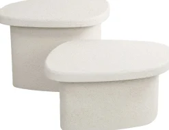 Emob Couchtisch-Set Marbella Elegance Marmorverbundstoff