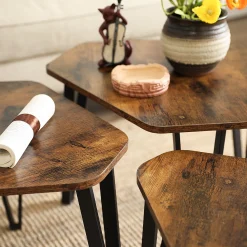 Vasagle Couchtischset Pasadena | Kleiner, mittlerer und großer Tisch | Rost