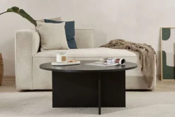 Emob Couchtisch Soleil - 100% MELAMINE - Holz - 40 x 90 x 90 cm