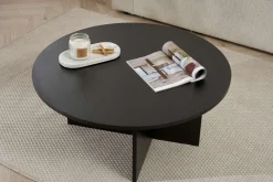 Emob Couchtisch Soleil - 100% MELAMINE - Holz - 40 x 90 x 90 cm