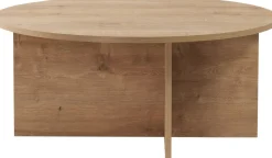 Emob Couchtisch Soleil - 100% MELAMINE - Saphireiche - 40 x 90 x 90 cm