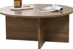 Emob Couchtisch Soleil - 100% MELAMINE - Walnuss - 40 x 90 x 90 cm