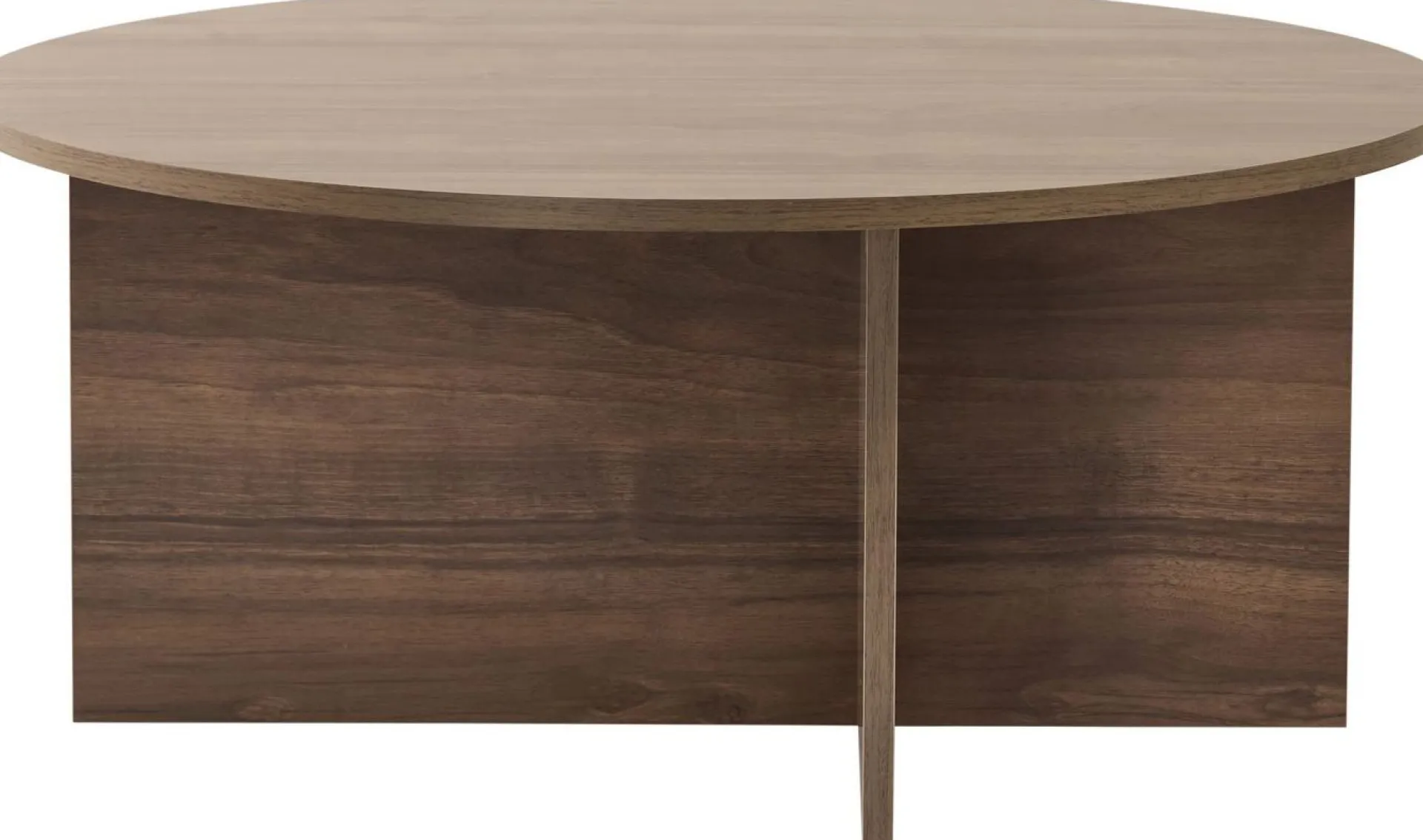 Emob Couchtisch Soleil - 100% MELAMINE - Walnuss - 40 x 90 x 90 cm