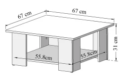 Temahome Couchtisch Square 67x67 -