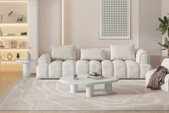 Rousseau Couchtisch Tavares - 120x70x40cm - organische Form - ecru