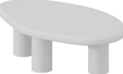 Rousseau Couchtisch Tavares - 120x70x40cm - organische Form - ecru