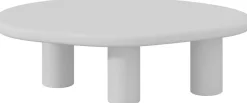 Rousseau Couchtisch Tavares - 120x70x40cm - organische Form - ecru