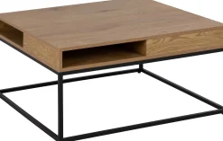 Emob Couchtisch Willford 80x80 - Eiche/schwarz