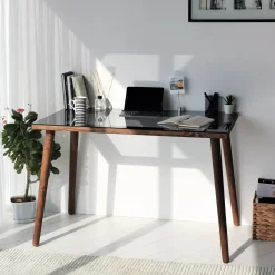 Emob Cozy Schreibtisch | Korpus aus Buchenholz | Walnuss