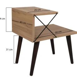 Emob Cross Nachttisch | 100 % MELAMIN | Kiefer
