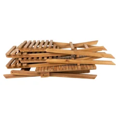 House Nordic Cuenca Café Set - Teak 2-Stuhl und 1-Tisch Natur