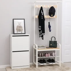 Dago Garderobe - Eiche/Weiß