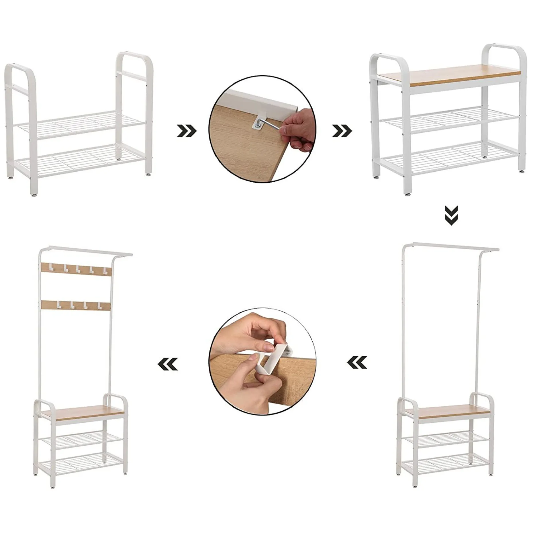 Dago Garderobe - Eiche/Weiß