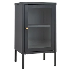 Dalby-Schrank aus schwarzem Stahl und Glas