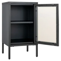 Dalby-Schrank aus schwarzem Stahl und Glas