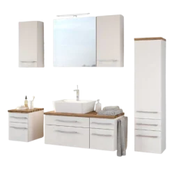 DasaBadezimmer : Wandschränke, Spiegelschrank, Waschtischschrank, Säulenschrank - weiß