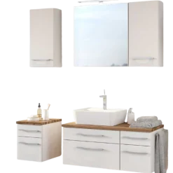 DasaBadezimmer : Wandschränke, Spiegelschrank, Waschbeckenschrank - weiß