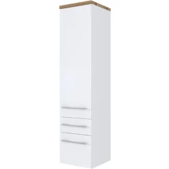 DasaBadezimmer : 2xs Spiegel, Waschbeckenschrank, Säulenschrank - weiß
