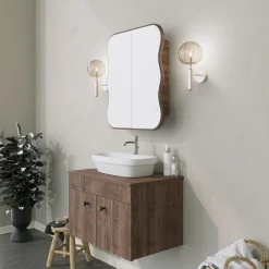 Day Dream Badezimmerschrank | 100 % Hartfaserplatte | Walnuss