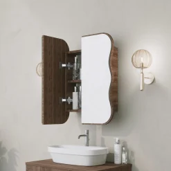 Day Dream Badezimmerschrank | 100 % Hartfaserplatte | Walnuss