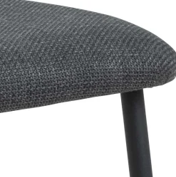 Emob Denise Esszimmerstuhl: Basel Fabric, Dunkelgrau und Schwarzstahl