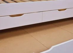 Desert Einzelbett 90x200cm mit Schubladen - weiß