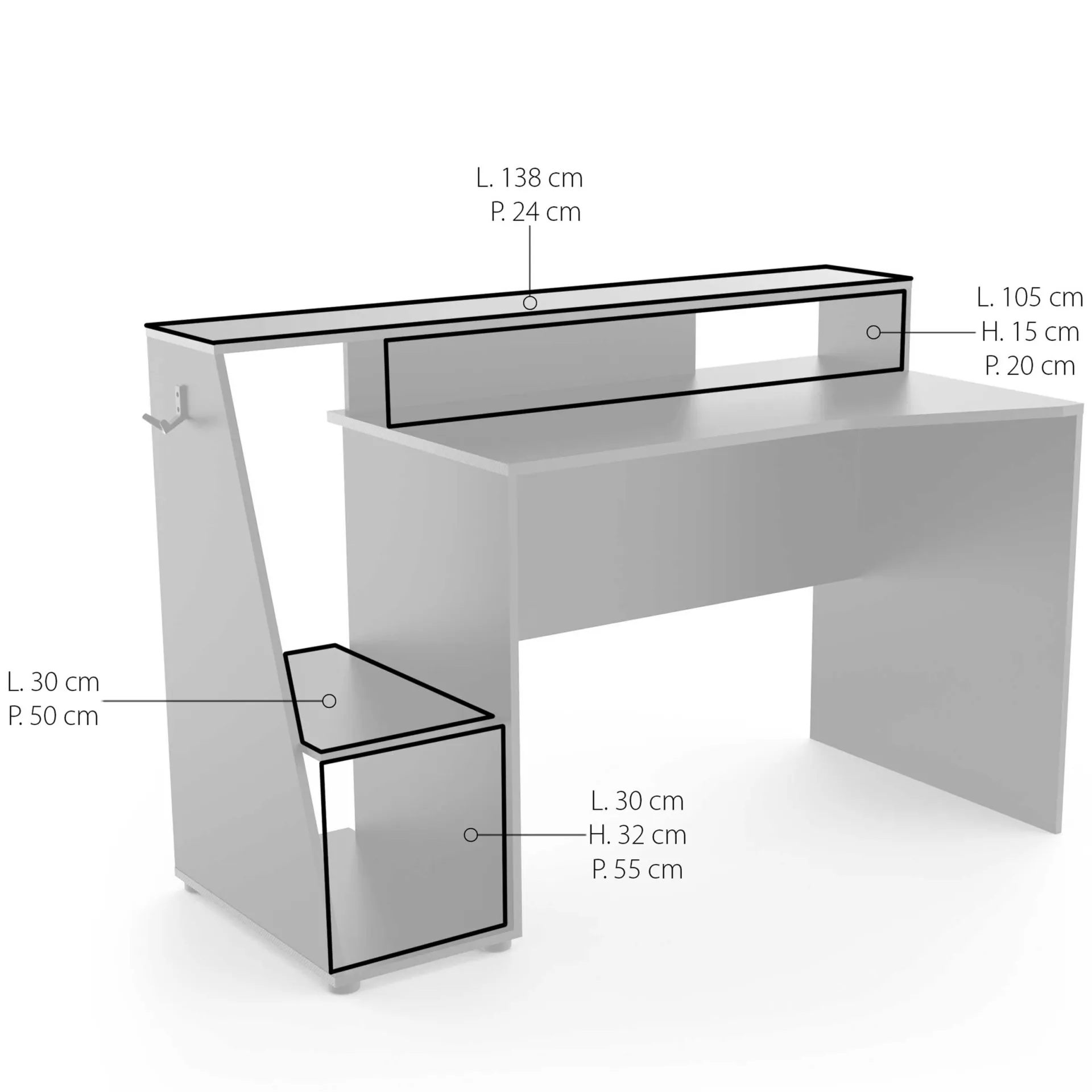 Kinder CBA Desk Access | 137,7 x 67,1 x 94 cm |