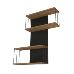 Destan Wandregal | 100% MELAMIN | Anthrazit, Eiche