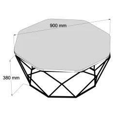 Emob Diamond Couchtisch | 100 % MELAMIN | Creme