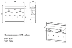Dielentischplatte Allan H90 - Buche