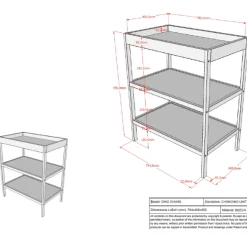 Dino Babybett und Verzorgingstafel - Belgisches Design