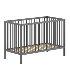 Dino Babybett | 60 x 120 cm | verstellbar | Kiefer anthrazit
