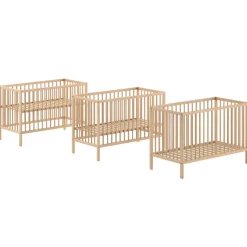 DinoBabyzimmer : Babybett 60x120cm und Wickeltisch - Kiefernholz