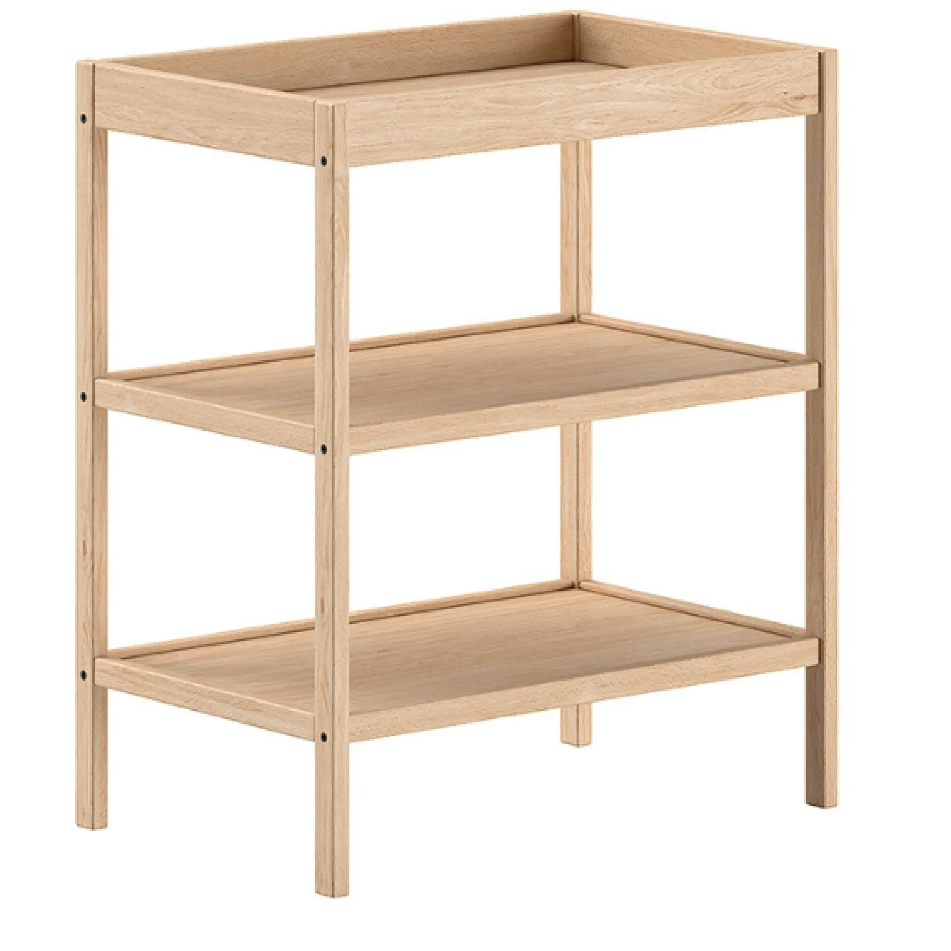 DinoKleinkindzimmer : Kleinkindbett 70x140cm und Wickeltisch - Kieferholz