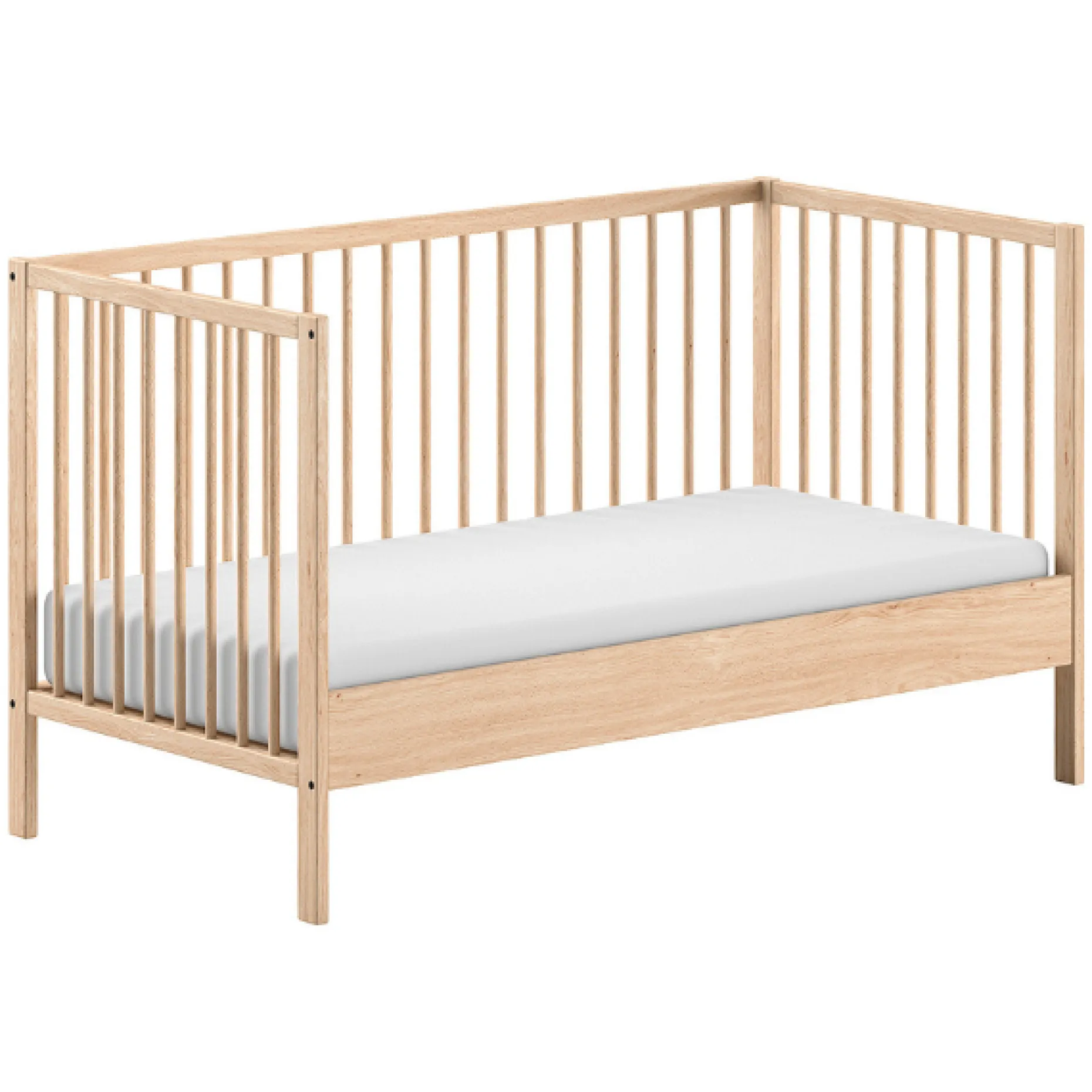 DinoKleinkindzimmer : Kleinkindbett 70x140cm und Wickeltisch - Kieferholz