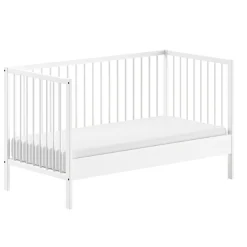 DinoKleinkindzimmer : Kleinkindbett 70x140cm und Wickeltisch - Kiefer weiß