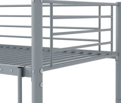 Dixie Etagenbett 90x200cm - Metall - matt grau
