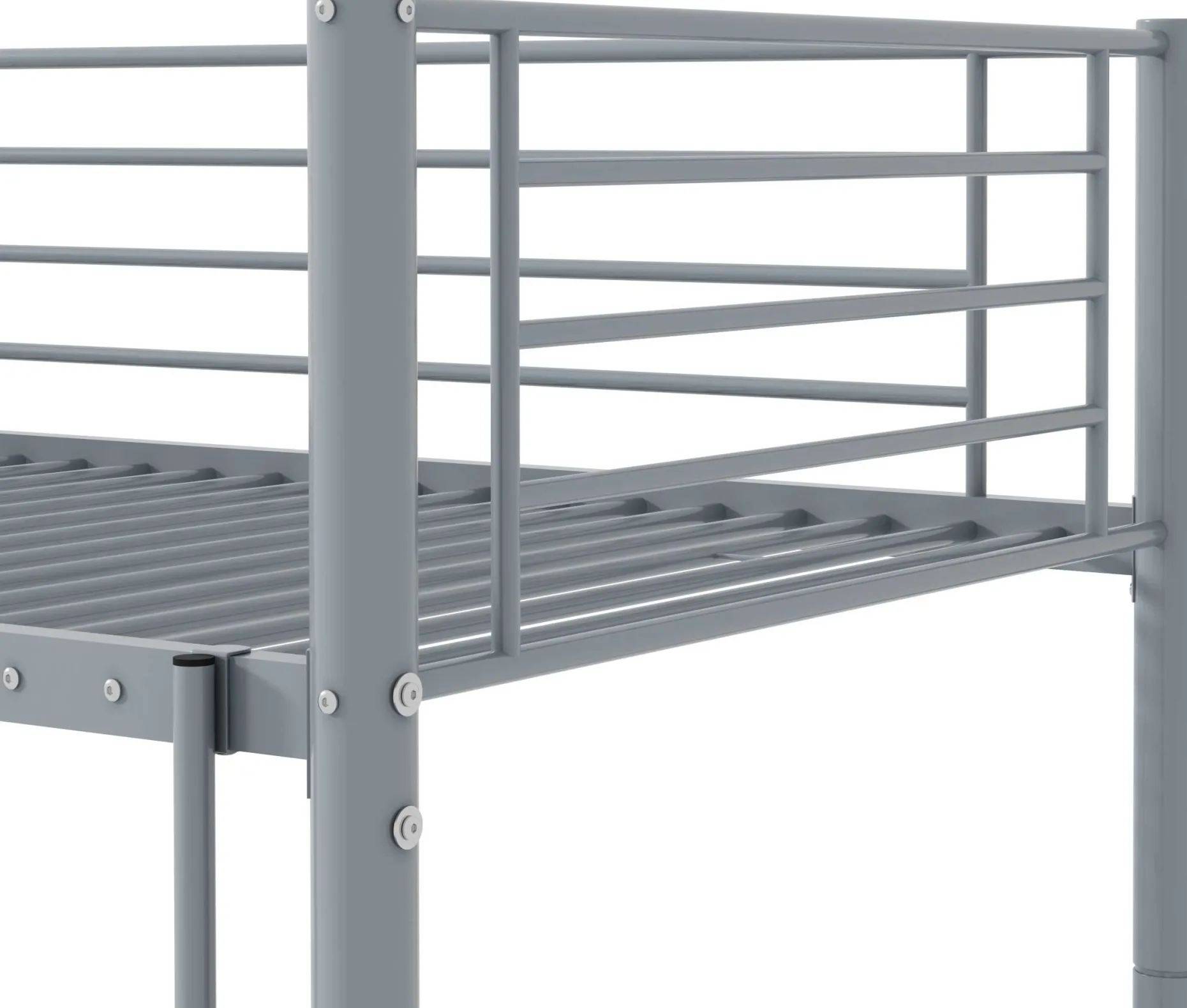 Dixie Etagenbett 90x200cm - Metall - matt grau