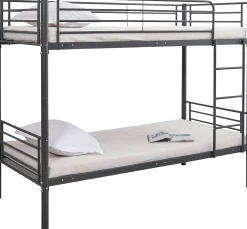 Dixie Etagenbett 90x200cm - Metall - mattschwarz