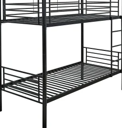 Dixie Etagenbett 90x200cm - Metall - mattschwarz