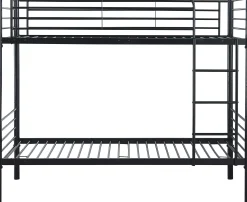 Dixie Etagenbett 90x200cm - Metall - mattschwarz