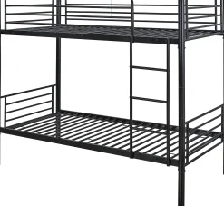 Dixie Etagenbett 90x200cm - Metall - mattschwarz