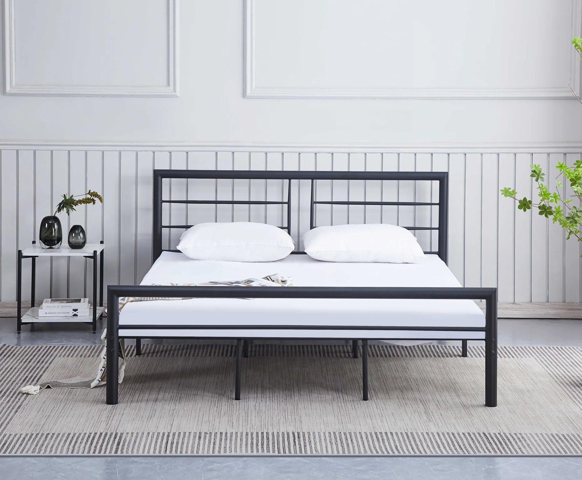Emob Exclusive Dixon Metall-Doppelbett - 160x200cm - matt