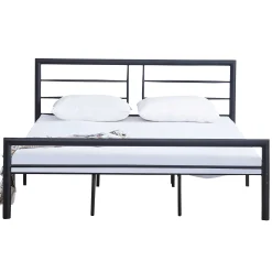 Dixon Metall-Doppelbett - 160x200cm - mattschwarz