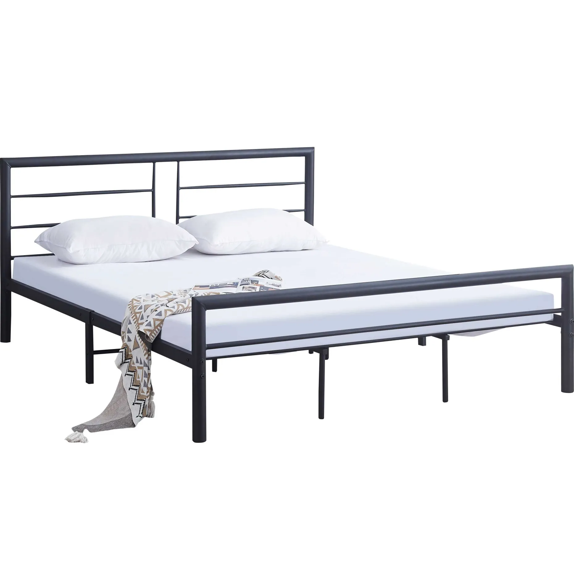 Emob Exclusive Dixon Metall-Doppelbett - 160x200cm - matt