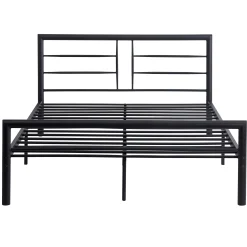 Dixon Metall-Doppelbett - 140x200cm - mattschwarz