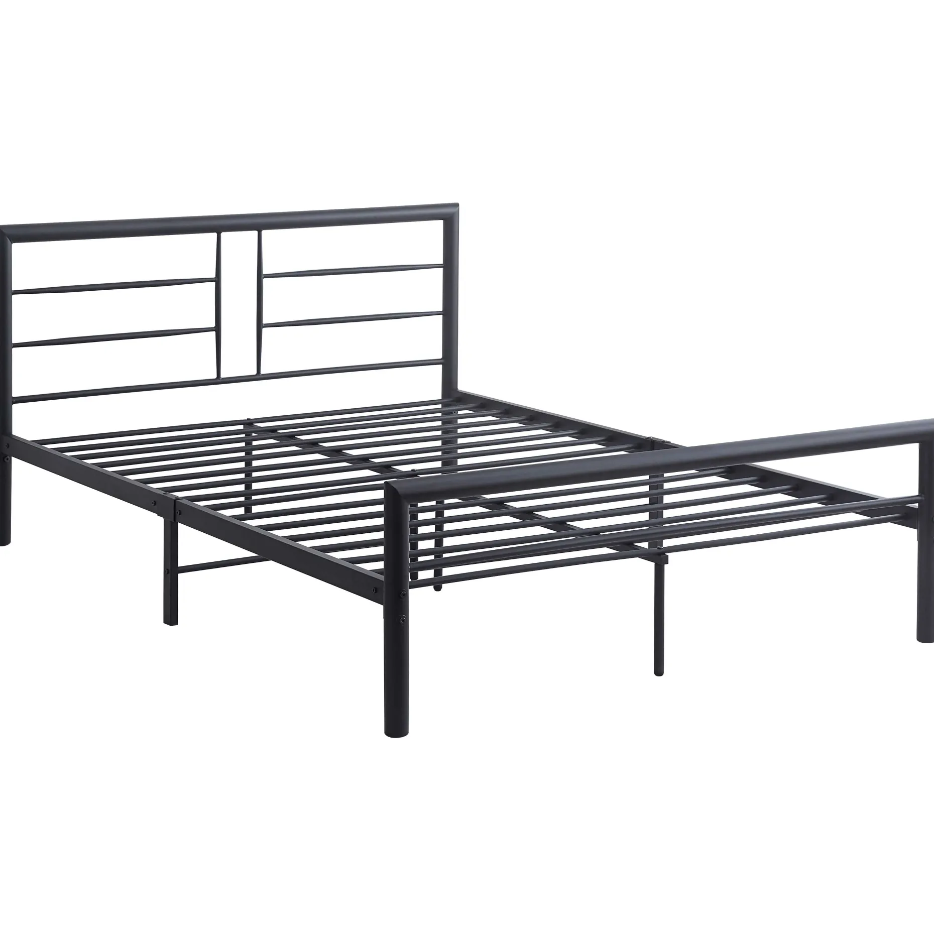Dixon Metall-Doppelbett - 140x200cm - mattschwarz